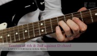 Tension created with 2nd and 4th notes against D chord